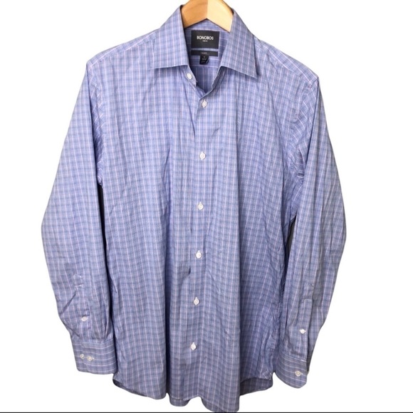 Bonobos Other - Bonobos Men’s Slim Fit Button Down Shirt Blue Pink Plaid Size XL (16 1/2)